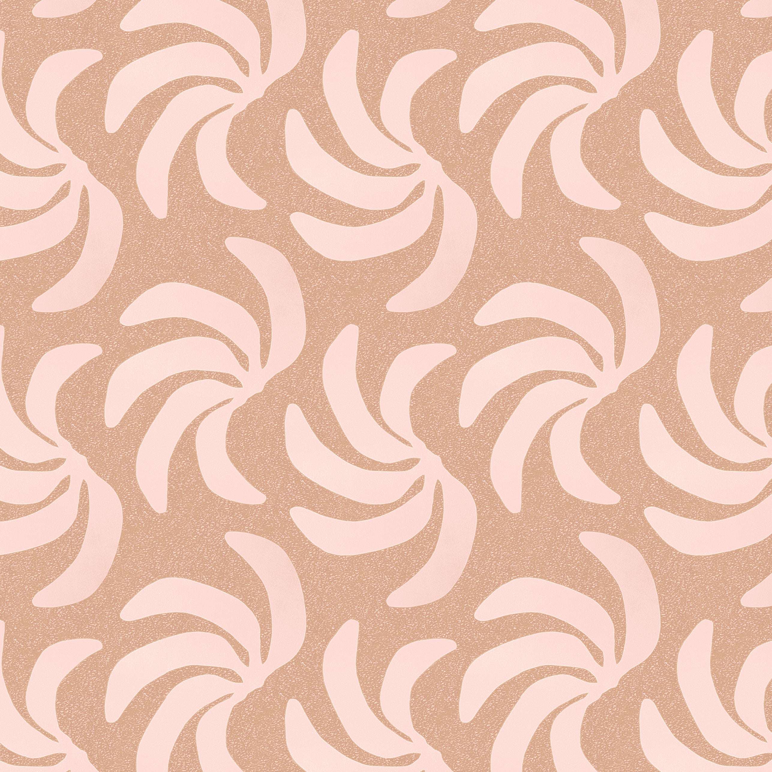 Terra & soft pink "Let's go Bananas" Wallpaper