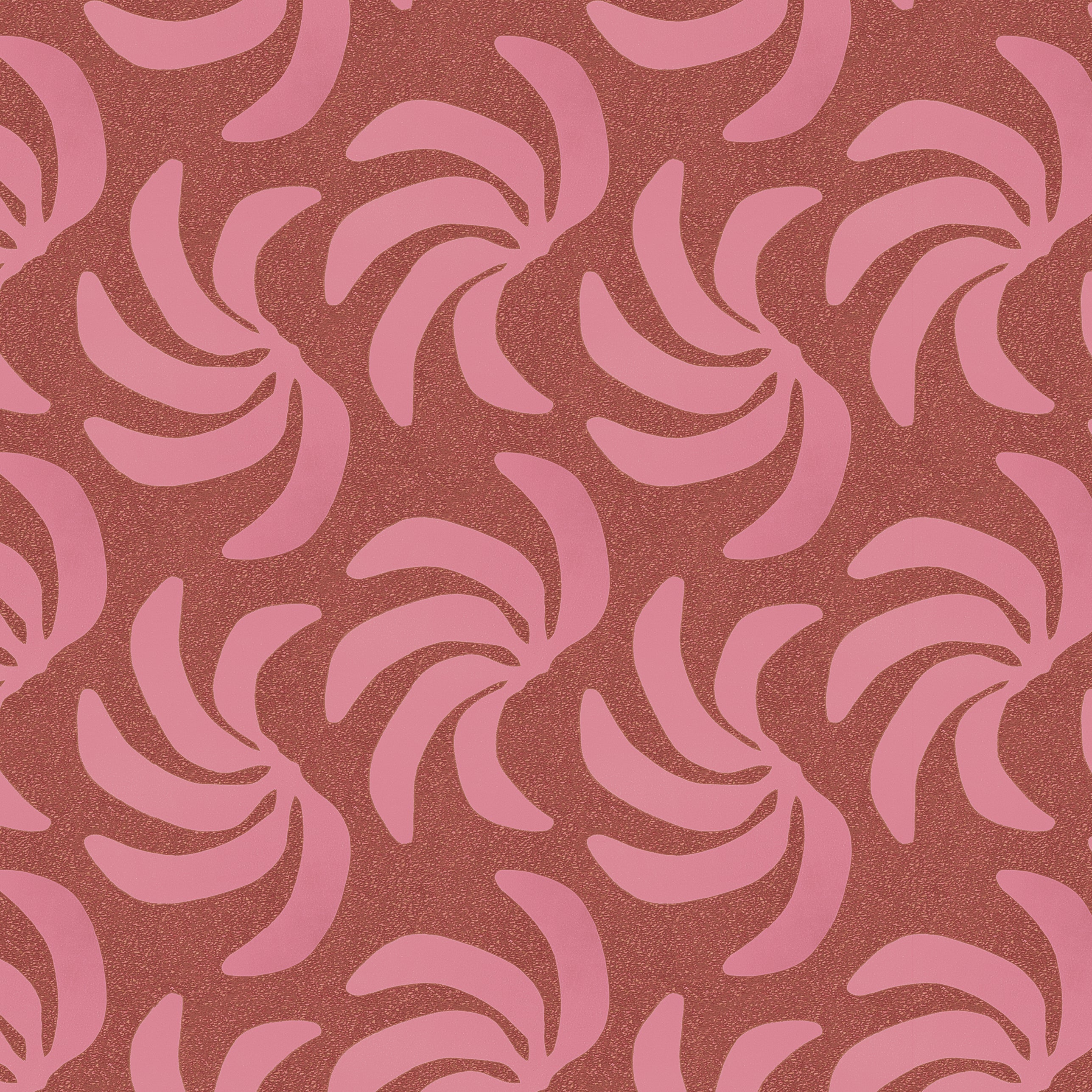 Terra & soft pink "Let's go Bananas" Wallpaper