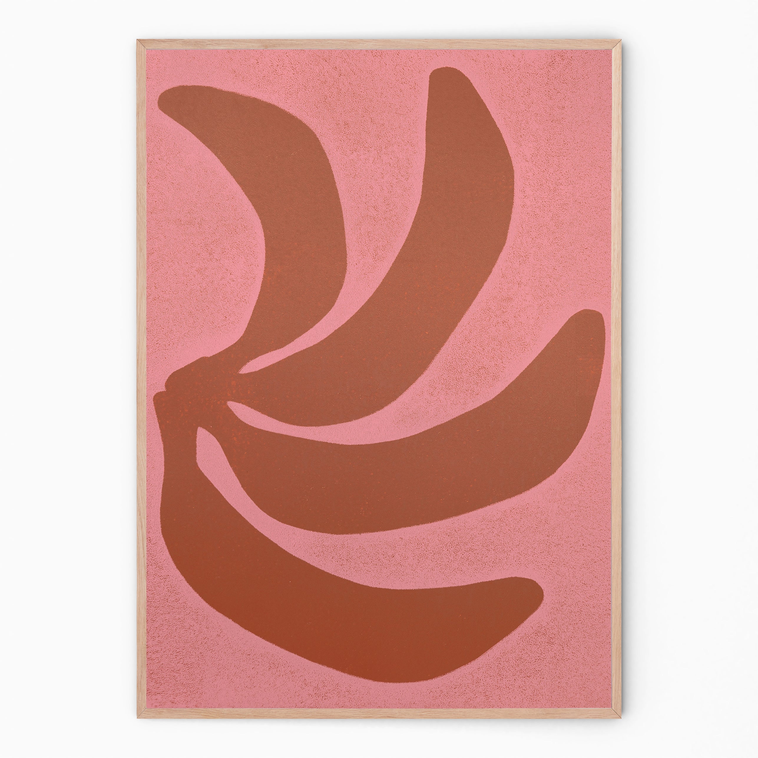 Colorful wall art in blush and terra I Handmade poster Enkel Art Studio