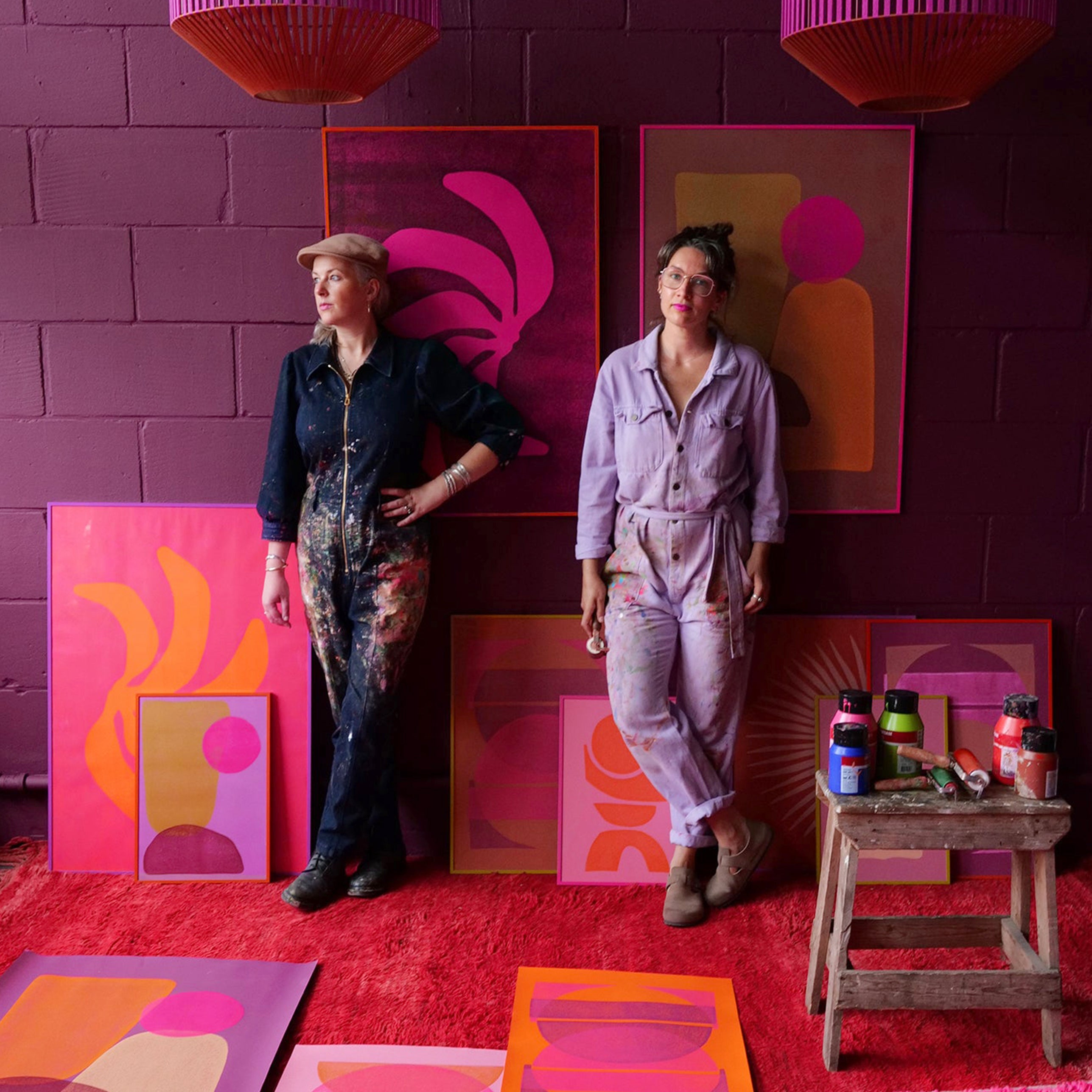 Paars Enkel Art Studio Lijst