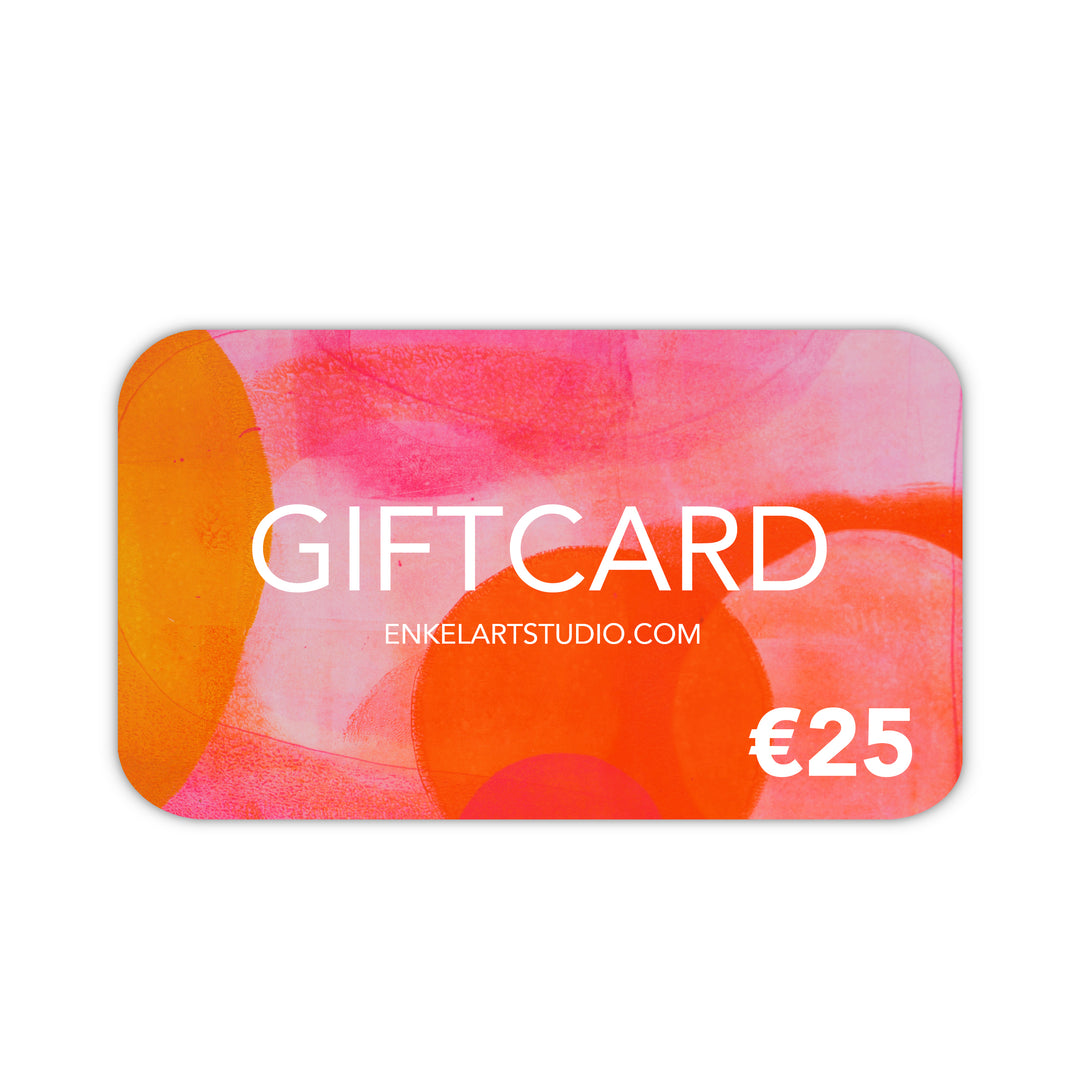 Art giftcard I Handmade poster Enkel Art Studio