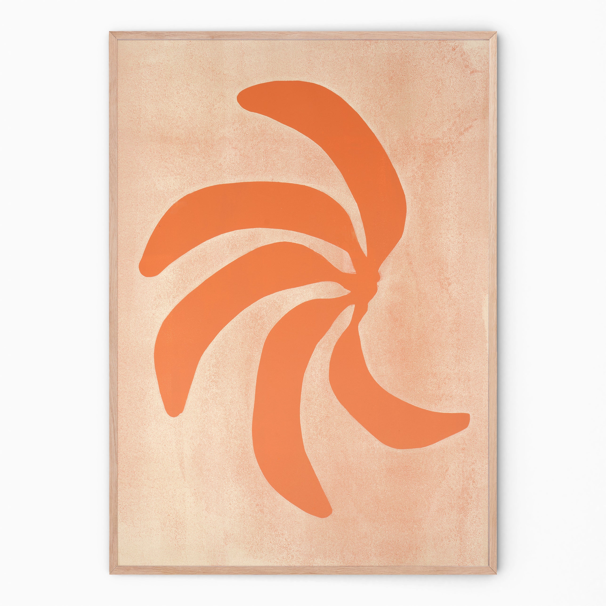 Original artwork in soft orange | handmade art print | Enkel Art Studio