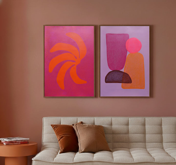 Pink & orange - Let's go Bananas & Mithai duo