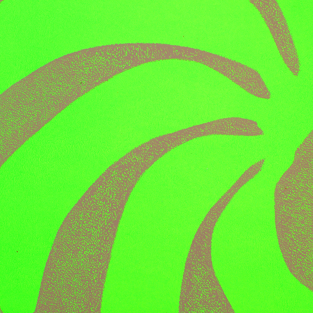 Handmade wall art with electric green bananas I Handmade poster Enkel Art Studio