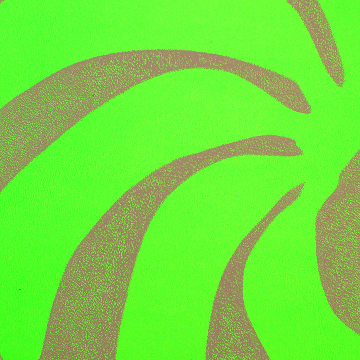 Handmade wall art with electric green bananas I Handmade poster Enkel Art Studio