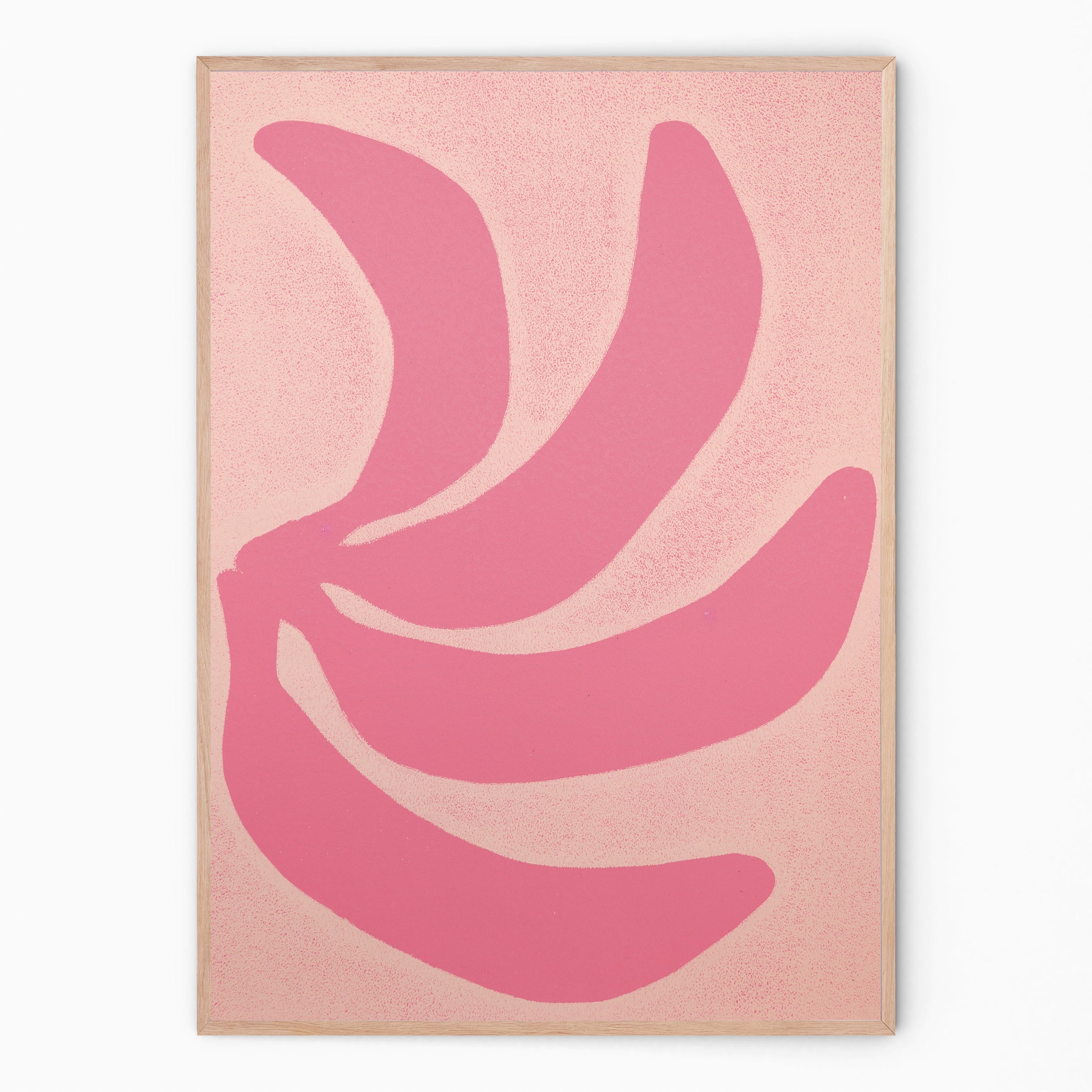 Colorful wall art in mauve pink I Handmade poster Enkel Art Studio