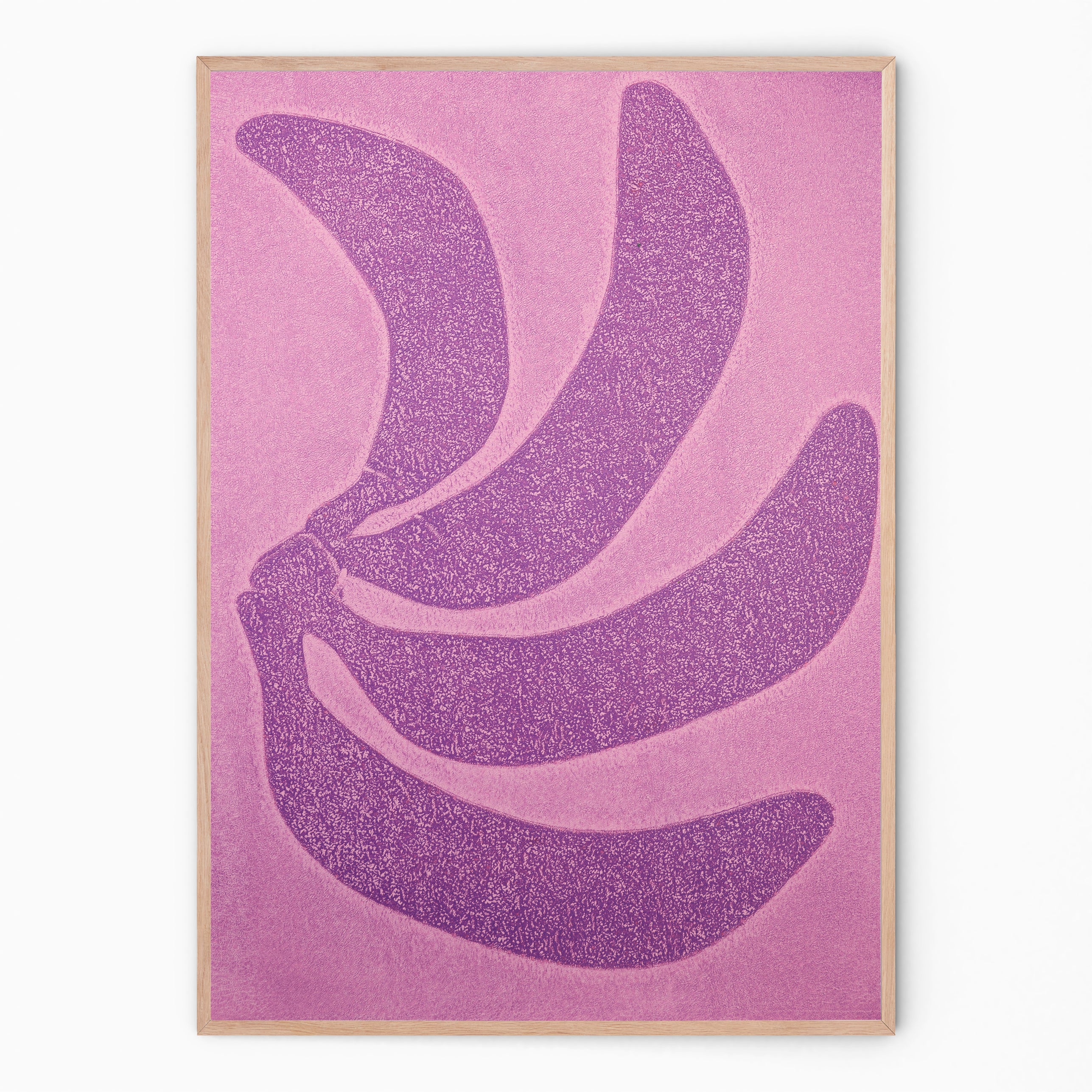 Colorful wall art in lilac I Handmade poster Enkel Art Studio
