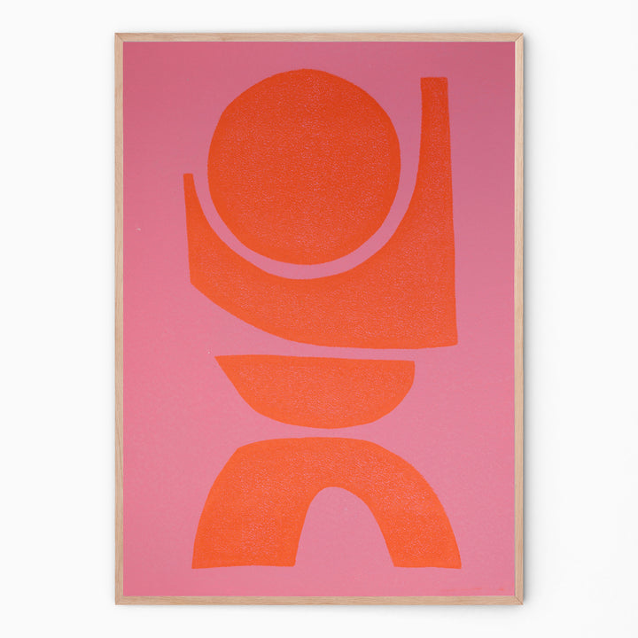 Colourful Handmade Eclectic art print I Abstract art hieroglyphs sign art print I Handmade poster Enkel Art Studio