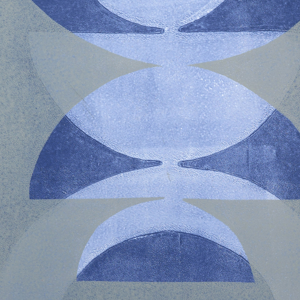Denim blue Abstract wall art for your gallery wall I Handmade poster Enkel Art Studio
