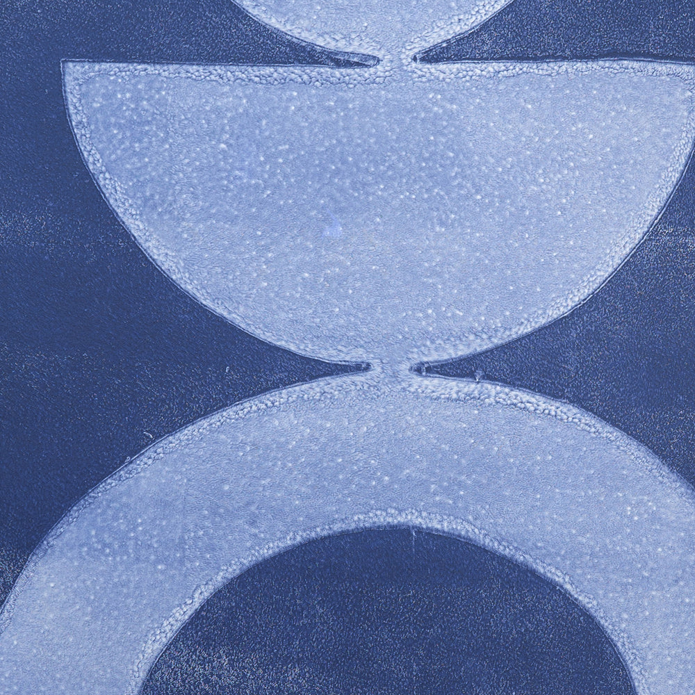 Denim blue Abstract wall art for your gallery wall I Handmade poster Enkel Art Studio