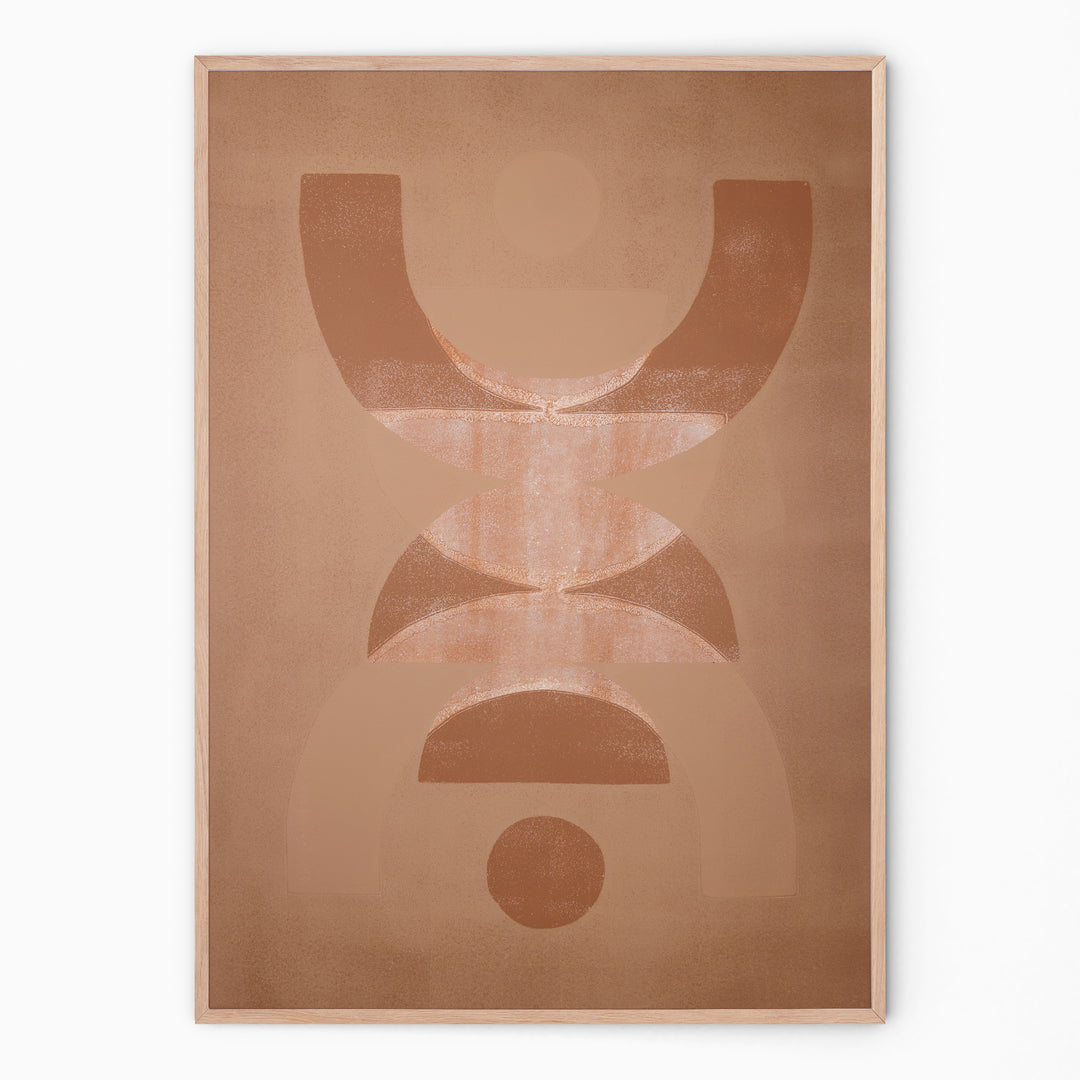 Buy large abstract art against sand background I Handmade poster Enkel Art Studio