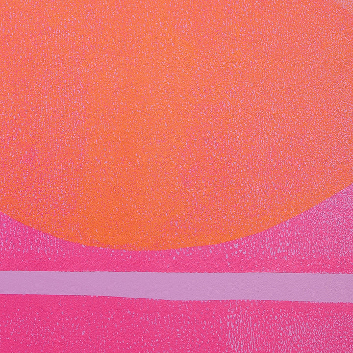 Lilac and orange Masala sunset art print Handmade poster Enkel Art Studio