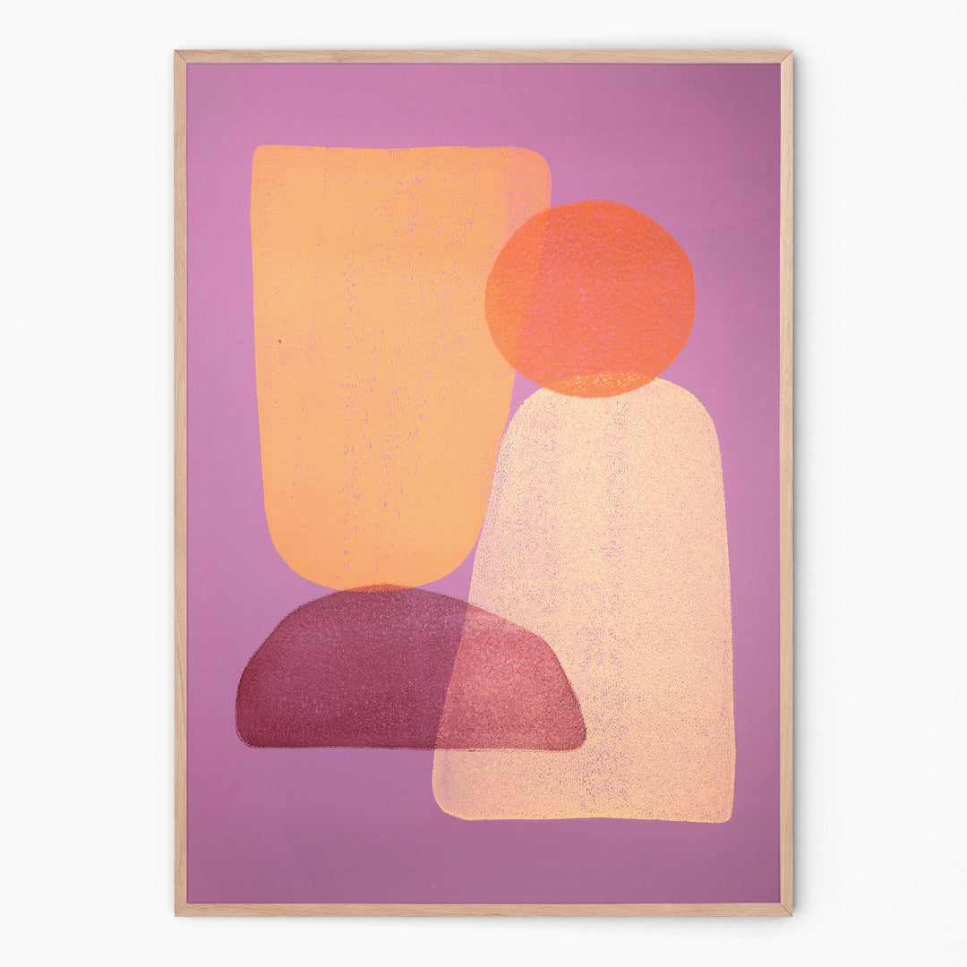 Indian colorful art in circular shapes I Handmade poster Enkel Art Studio