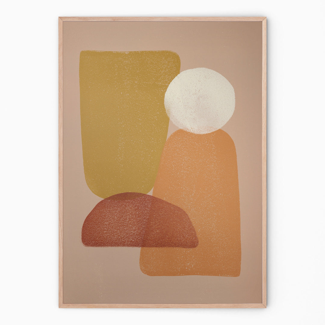 Indian colorful art in circular shapes I Handmade poster Enkel Art Studio
