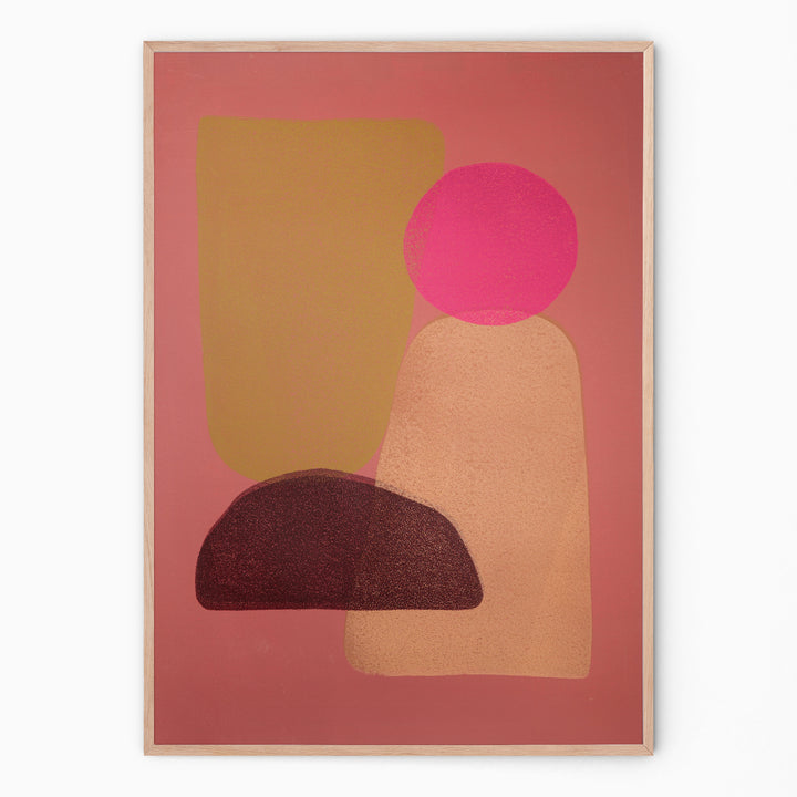 Indian colorful art in circular shapes I Handmade poster Enkel Art Studio