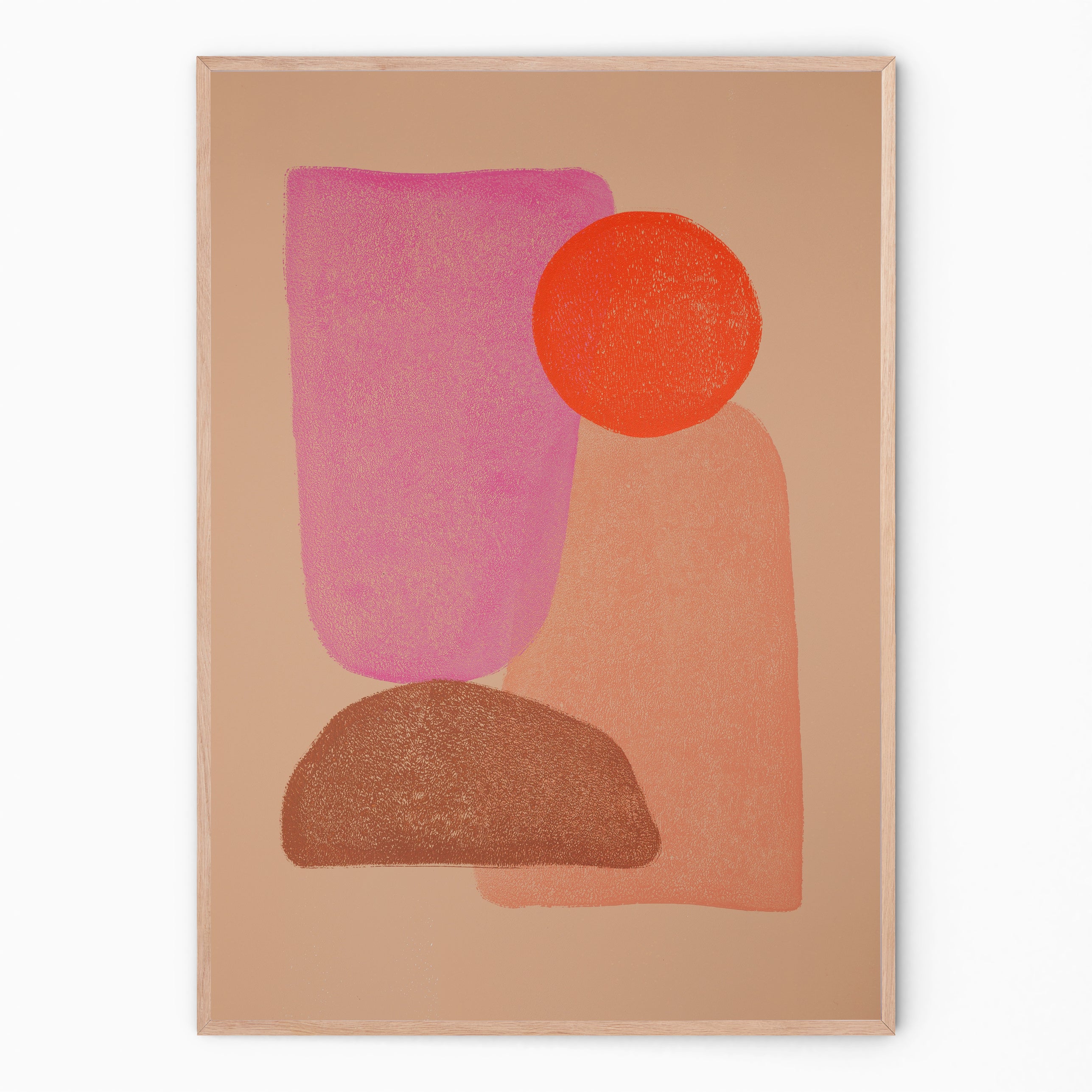 Indian colorful art in circular shapes I Handmade poster Enkel Art Studio
