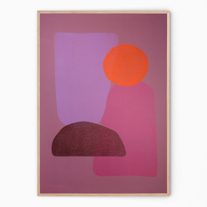 Indian colorful art in circular shapes I Handmade poster Enkel Art Studio
