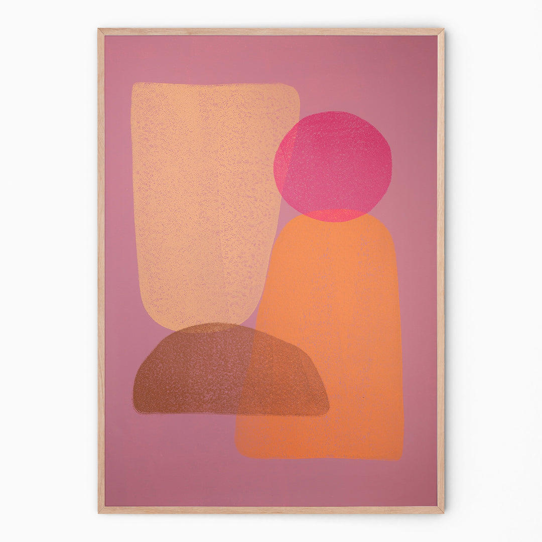 Indian colorful art in circular shapes I Handmade poster Enkel Art Studio