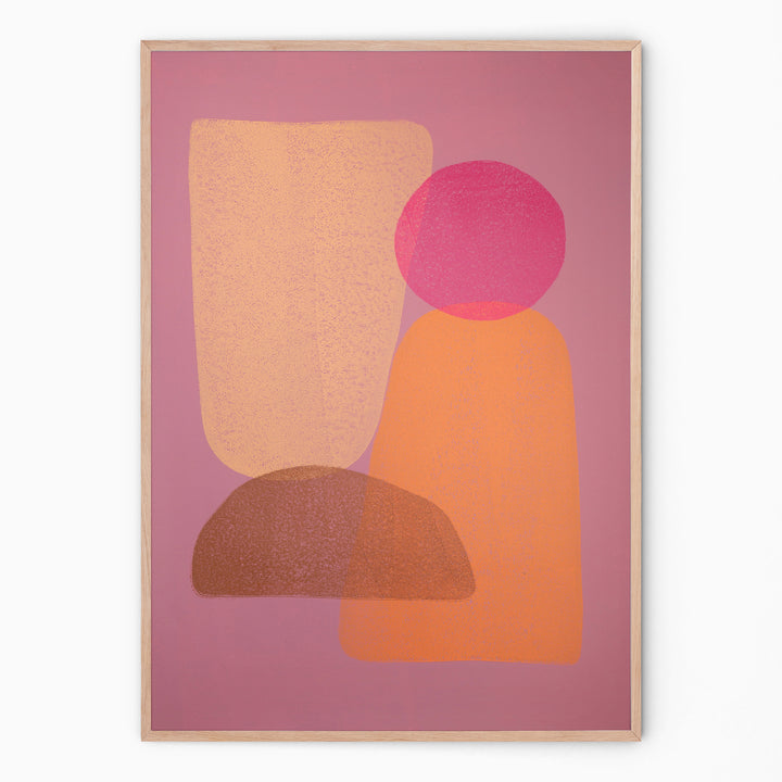 Indian colorful art in circular shapes I Handmade poster Enkel Art Studio