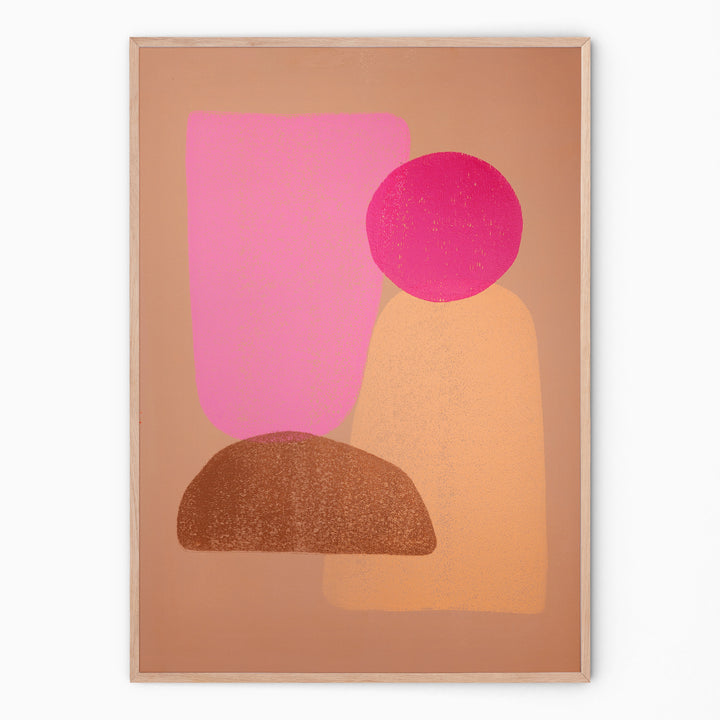 Indian colorful art in circular shapes I Handmade poster Enkel Art Studio