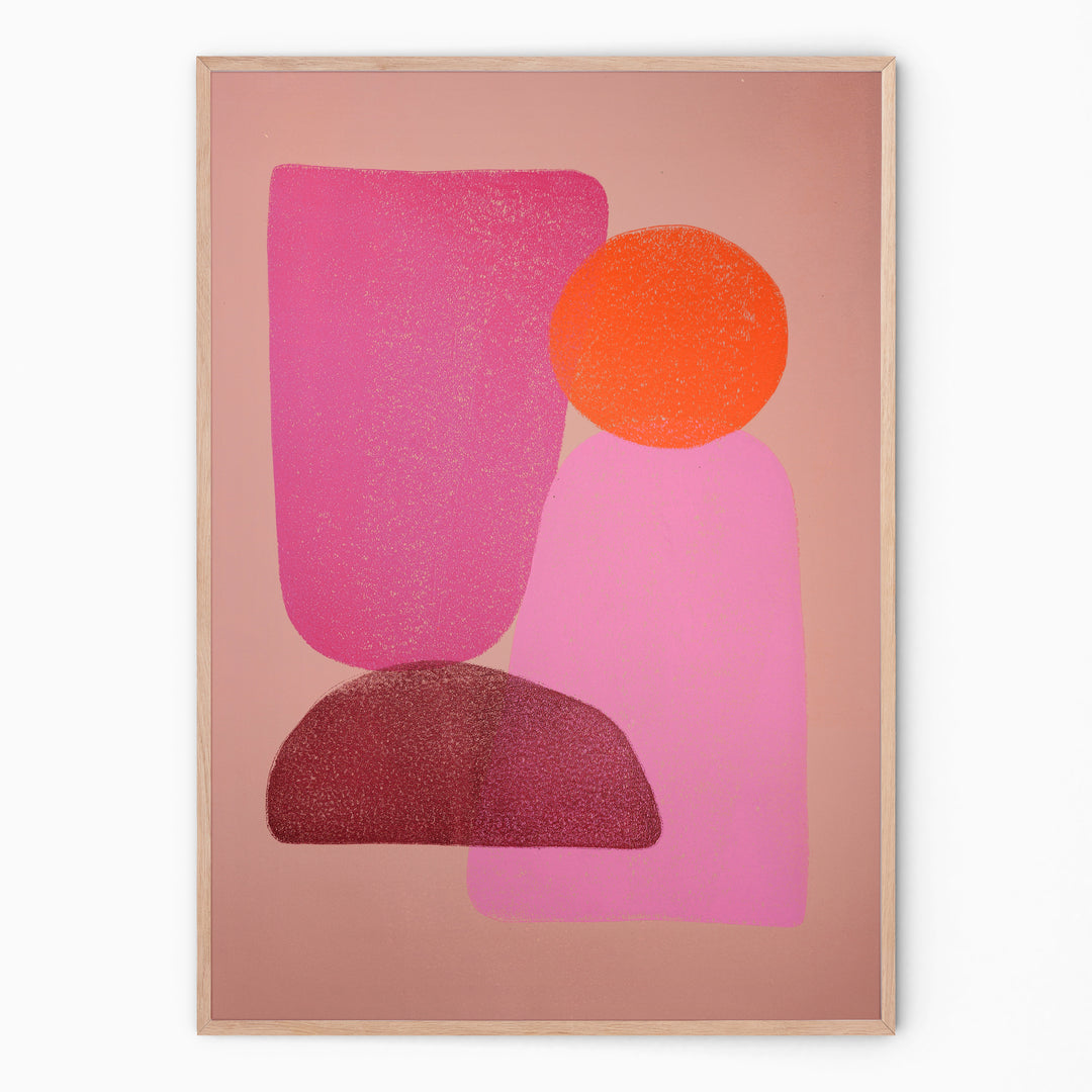 Indian colorful art in circular shapes I Handmade poster Enkel Art Studio