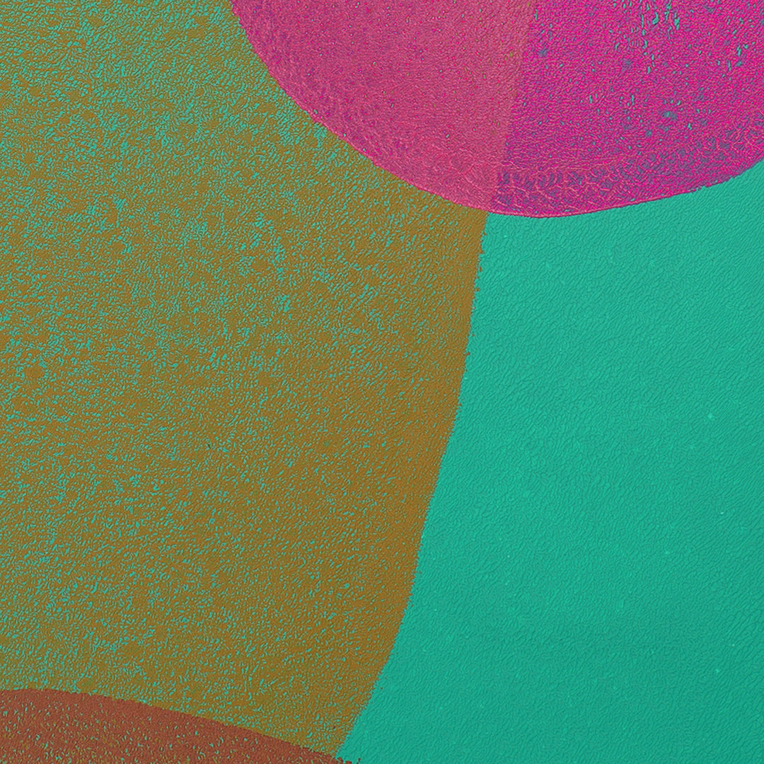 Colorful print with curved shapes I Handmade poster Enkel Art Studio