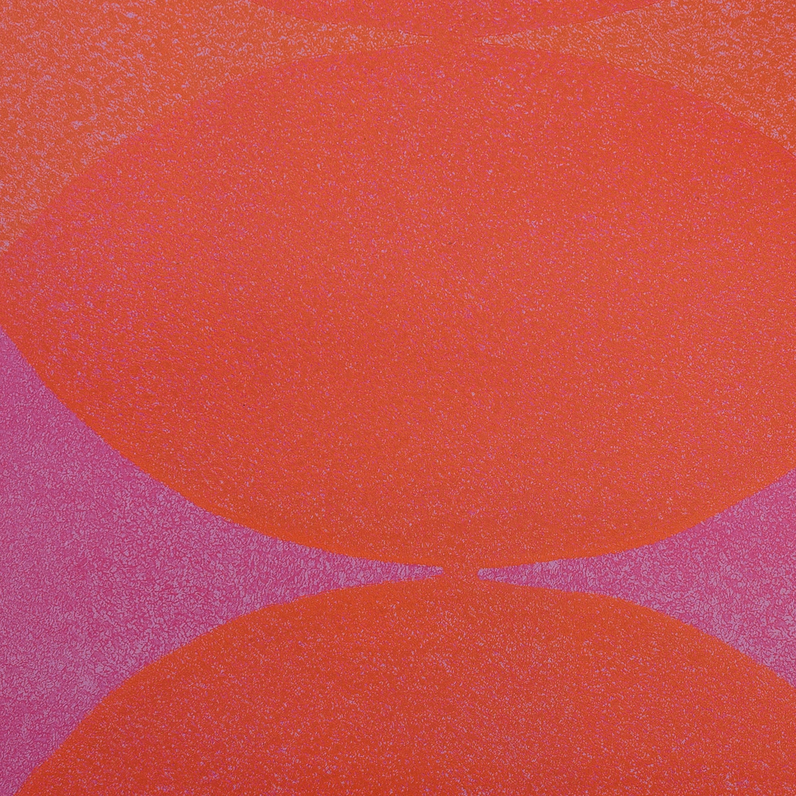 Orange and lilac Round wall decoration I Handmade poster Enkel Art Studio