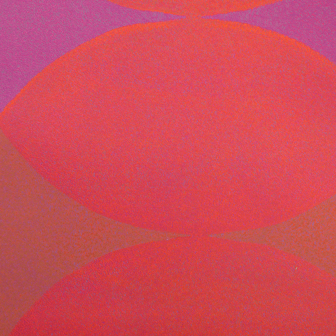 Purple and bright pink Round wall decoration I Handmade poster Enkel Art Studio