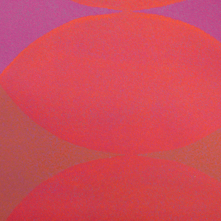 Purple and bright pink Round wall decoration I Handmade poster Enkel Art Studio