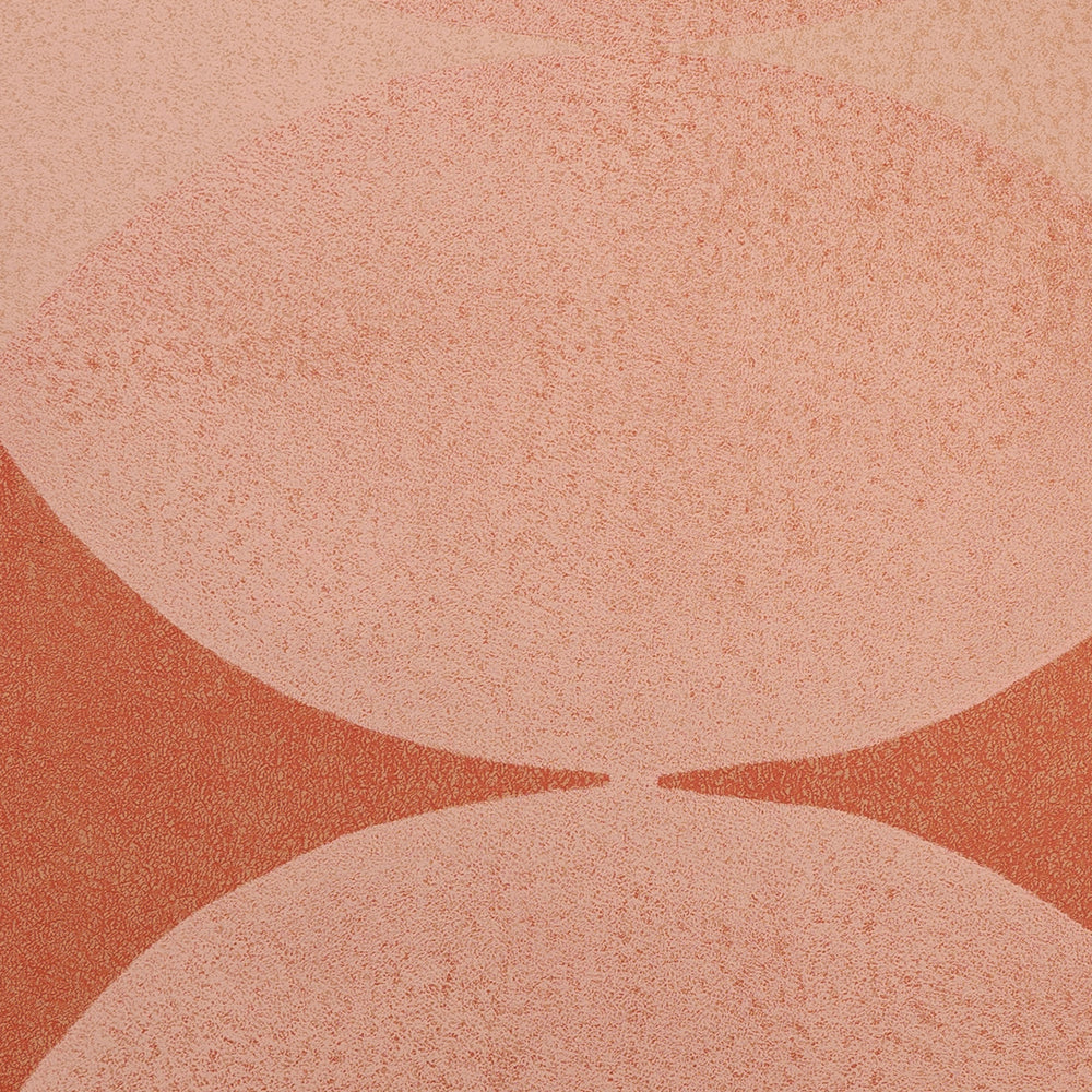 Peachy Round wall decoration I Handmade poster Enkel Art Studio