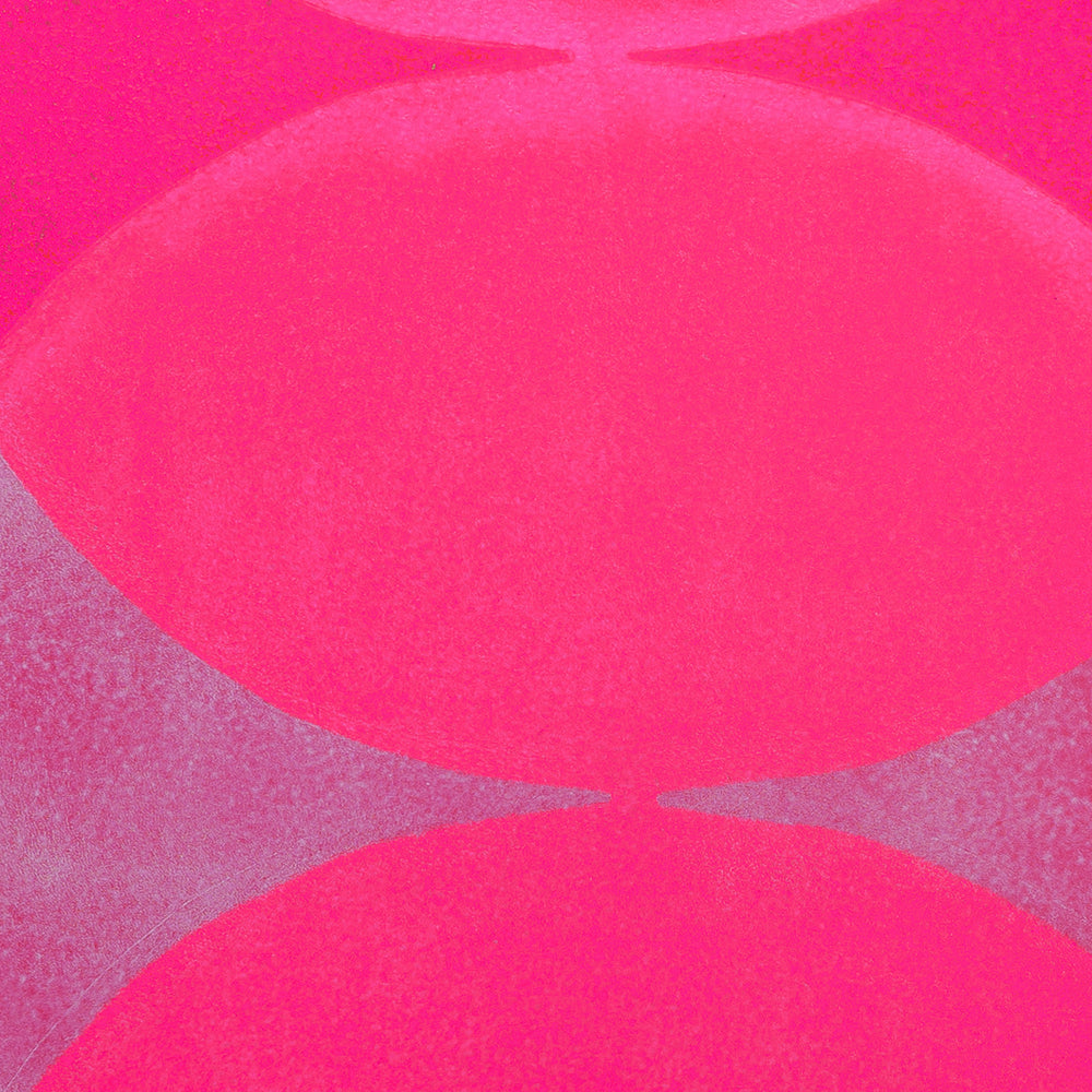 Fluor pink Round wall decoration I Handmade poster Enkel Art Studio