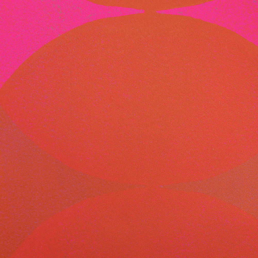 Pink and terra Round wall decoration I Handmade poster Enkel Art Studio