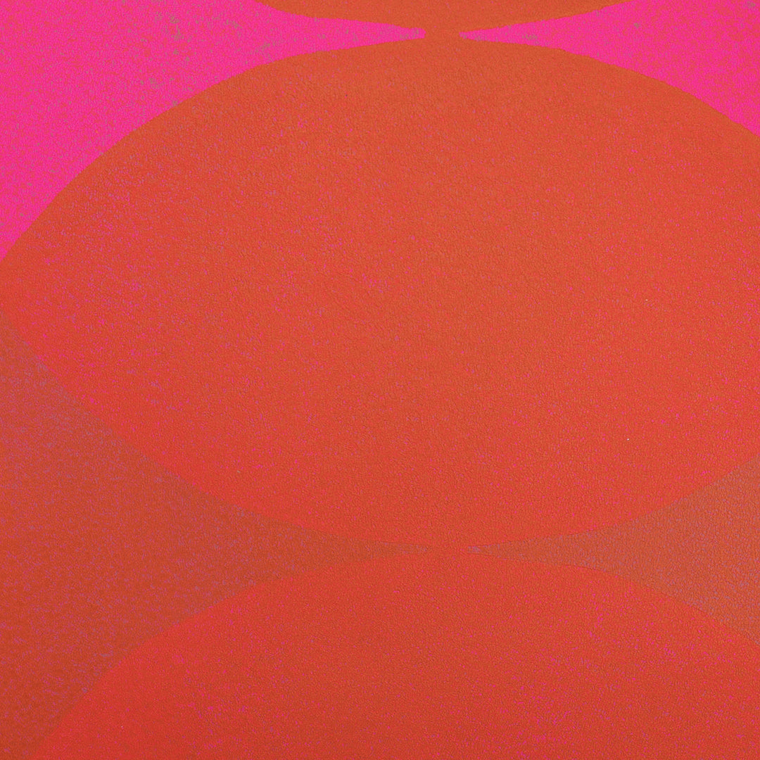 Pink and terra Round wall decoration I Handmade poster Enkel Art Studio