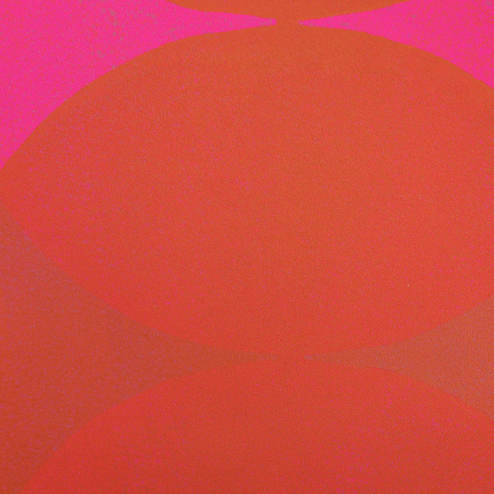 Pink and terra Round wall decoration I Handmade poster Enkel Art Studio
