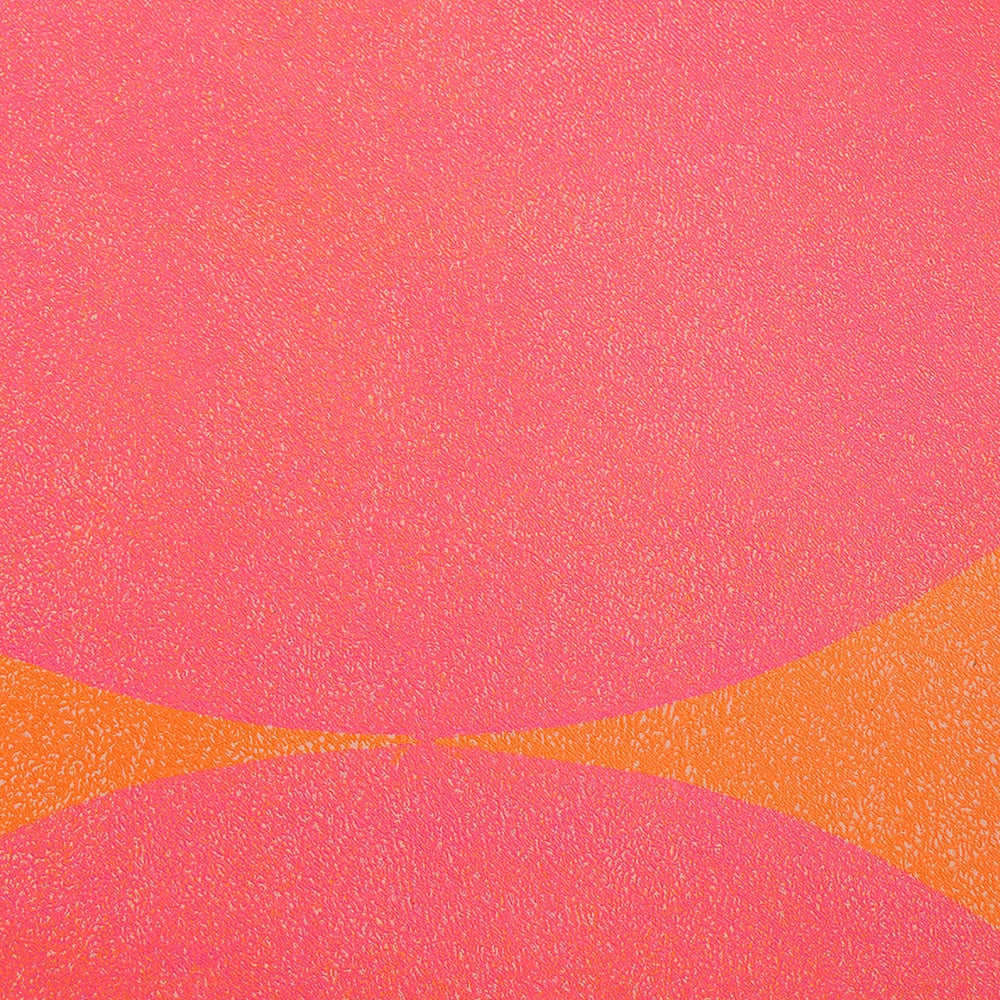 Large wall art in pink and orange circular forms I Handmade poster Enkel Art Studio