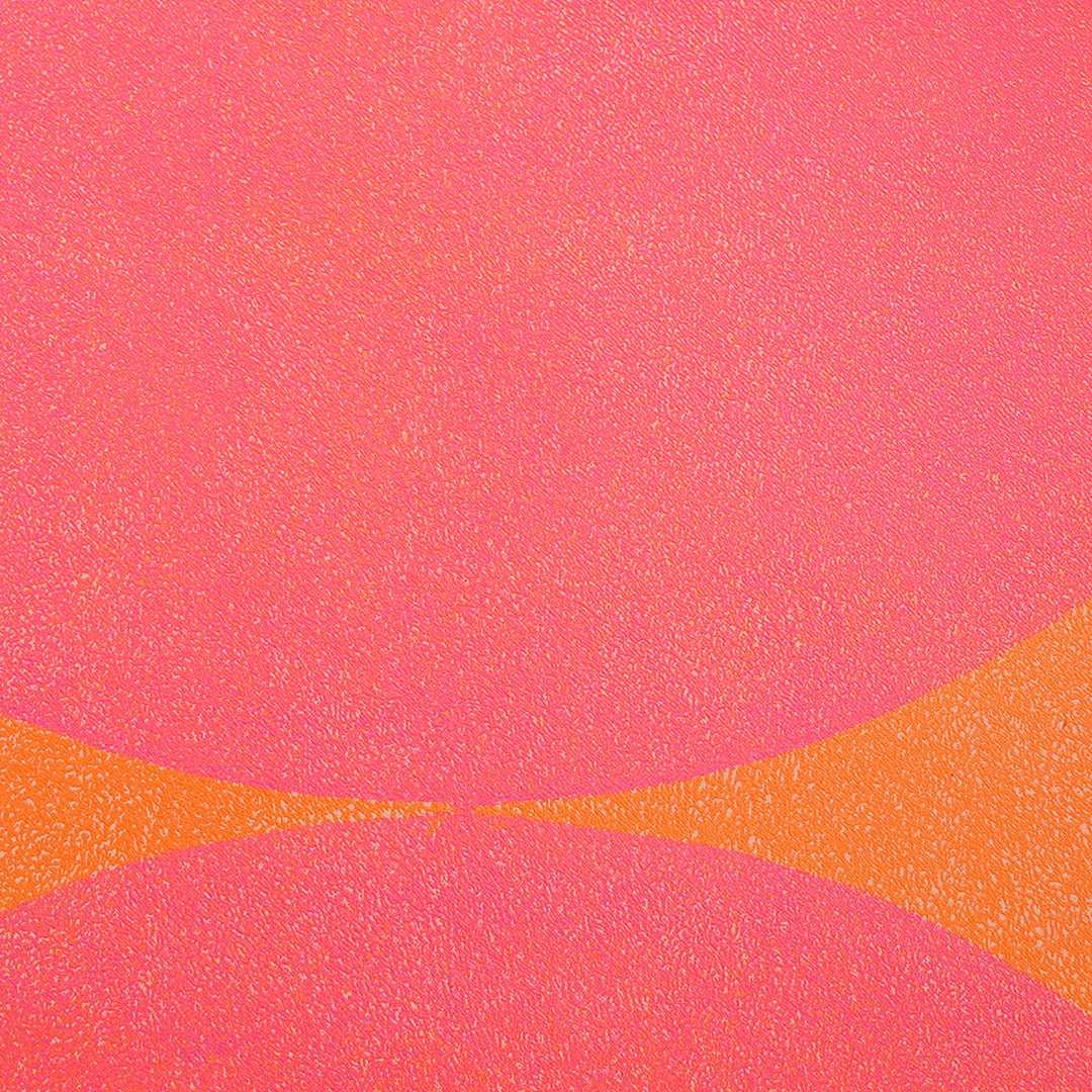 Large wall art in pink and orange circular forms I Handmade poster Enkel Art Studio