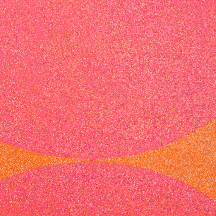 Large wall art in pink and orange circular forms I Handmade poster Enkel Art Studio