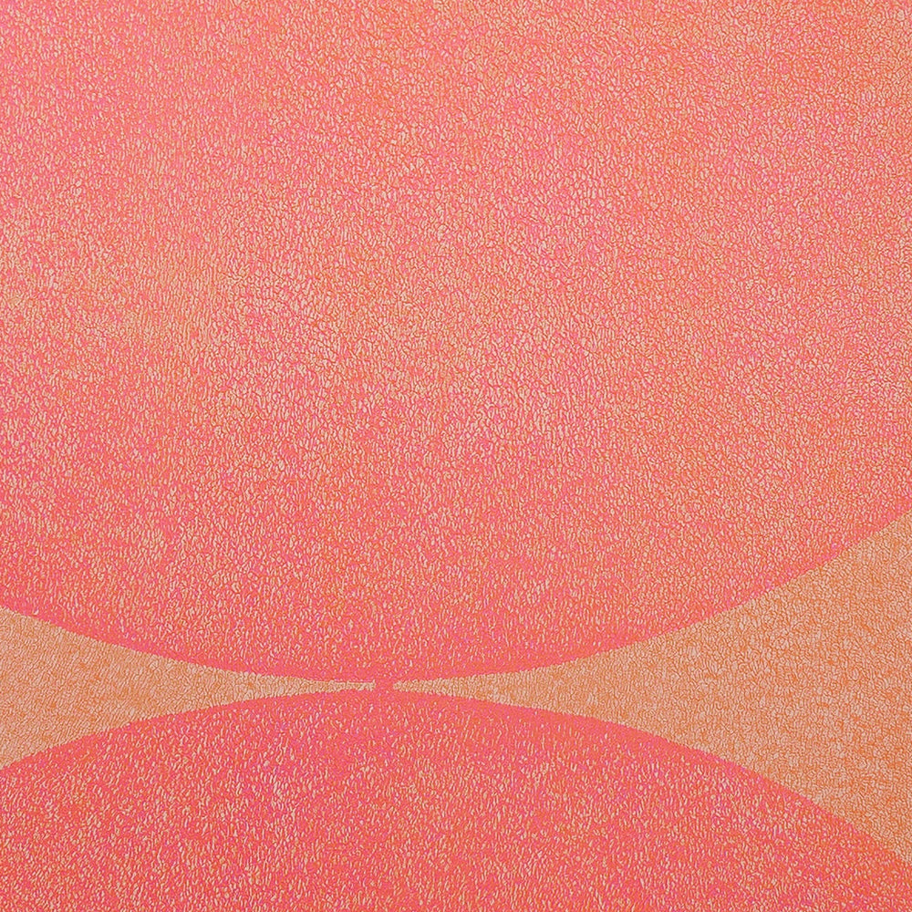 Large wall art in pink and orange circular forms I Handmade poster Enkel Art Studio
