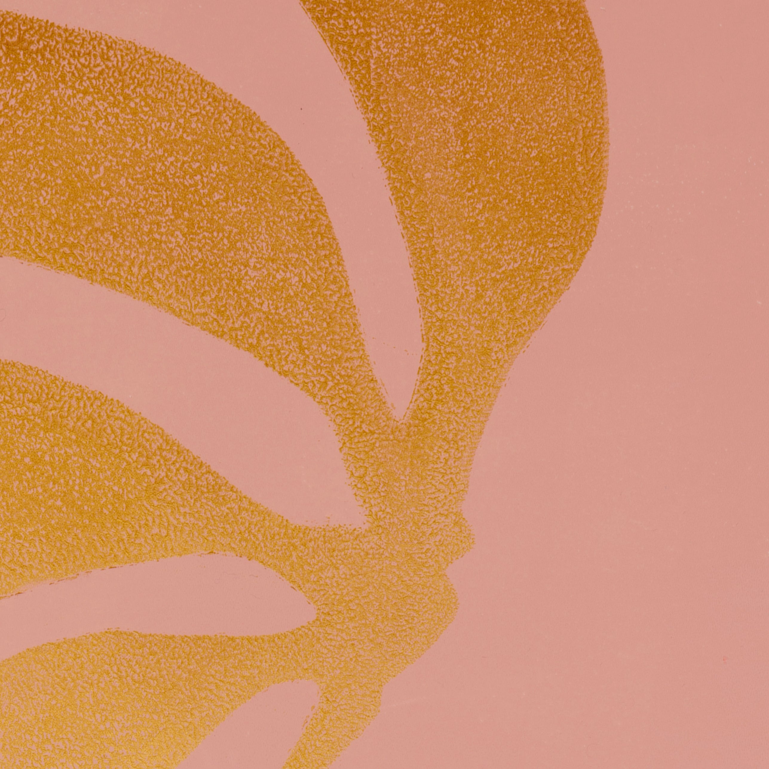 Gold and soft pink wall art bananas | handmade art print | Enkel Art Studio
