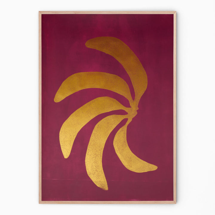 Gold & aubergine colorful print | wall art | Enkel Art Studio