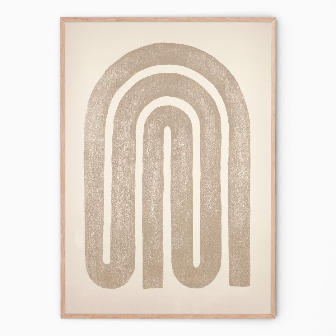 Chalk & warm grey abstract art print | wall decor | Enkel Art Studio