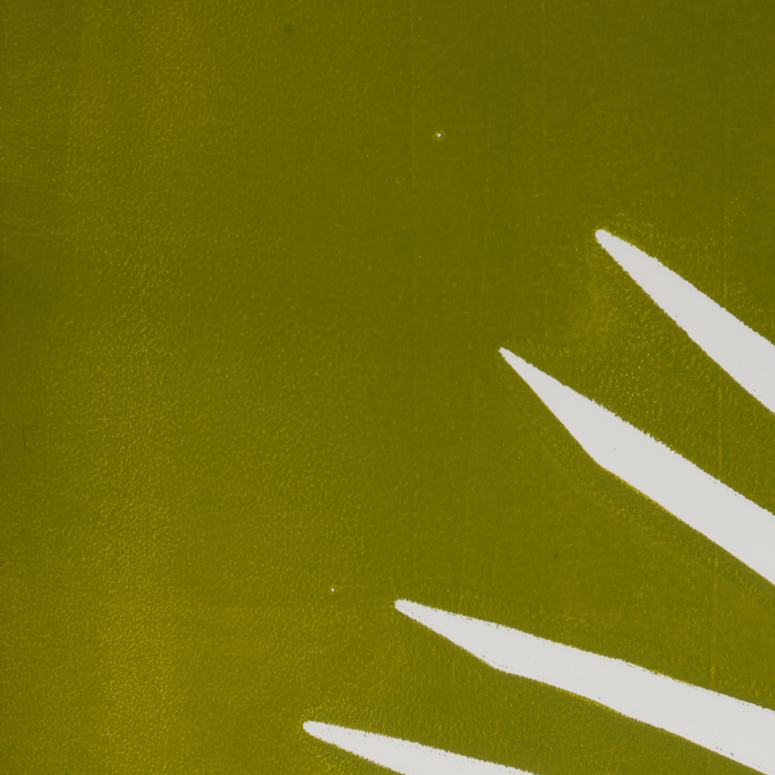 Green wall art in palm leaf shape | monoprint | Enkel Art Studio
