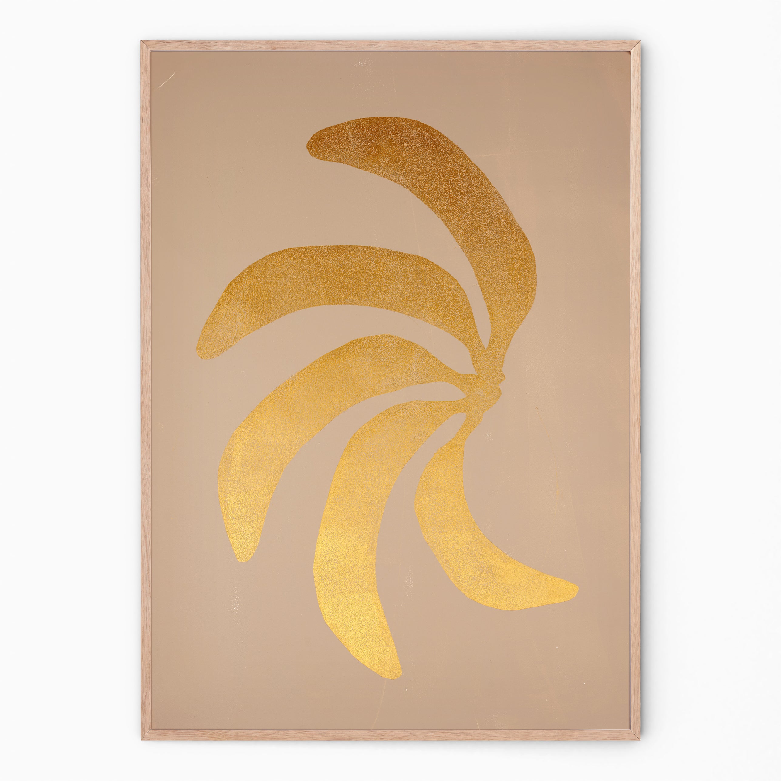 Warm grey & gold wall art for a dining room | handmade art print | Enkel Art Studio