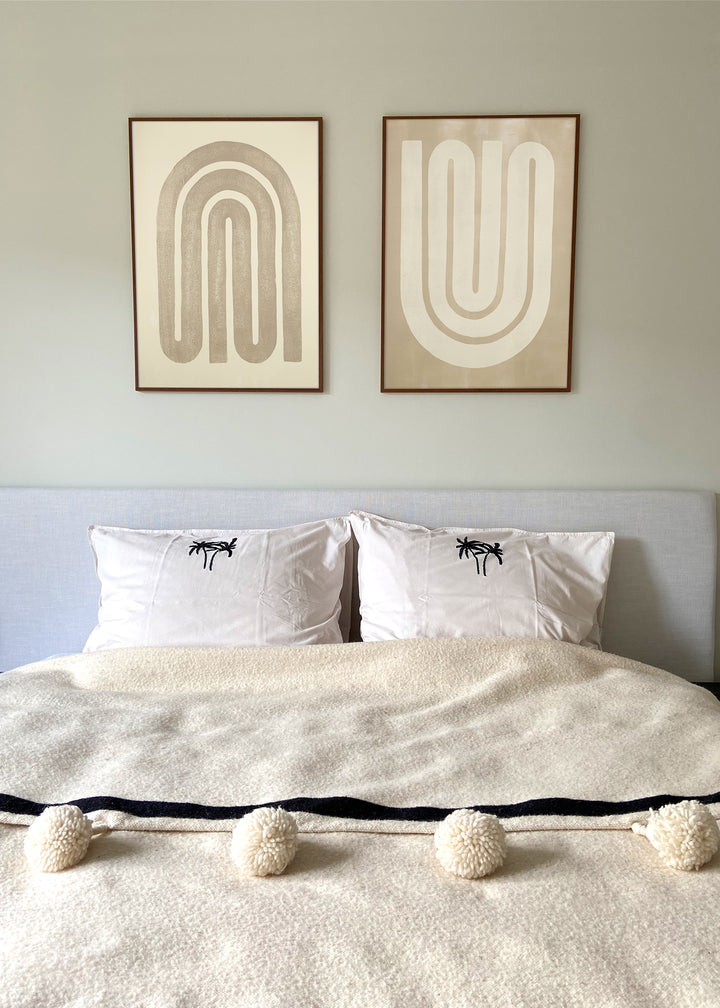 Chalk & warm grey abstract art print | wall decor | Enkel Art Studio
