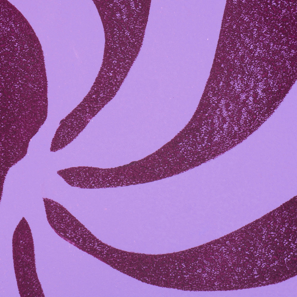 Handmade wall art with purple bananas I Handmade poster Enkel Art Studio