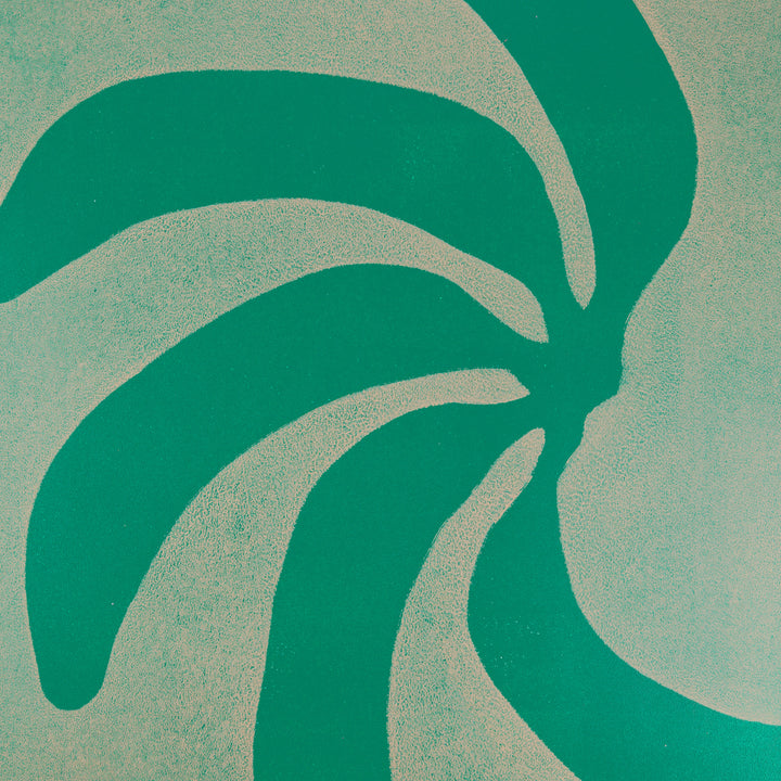 Handmade wall art with emerald green bananas I Handmade poster Enkel Art Studio