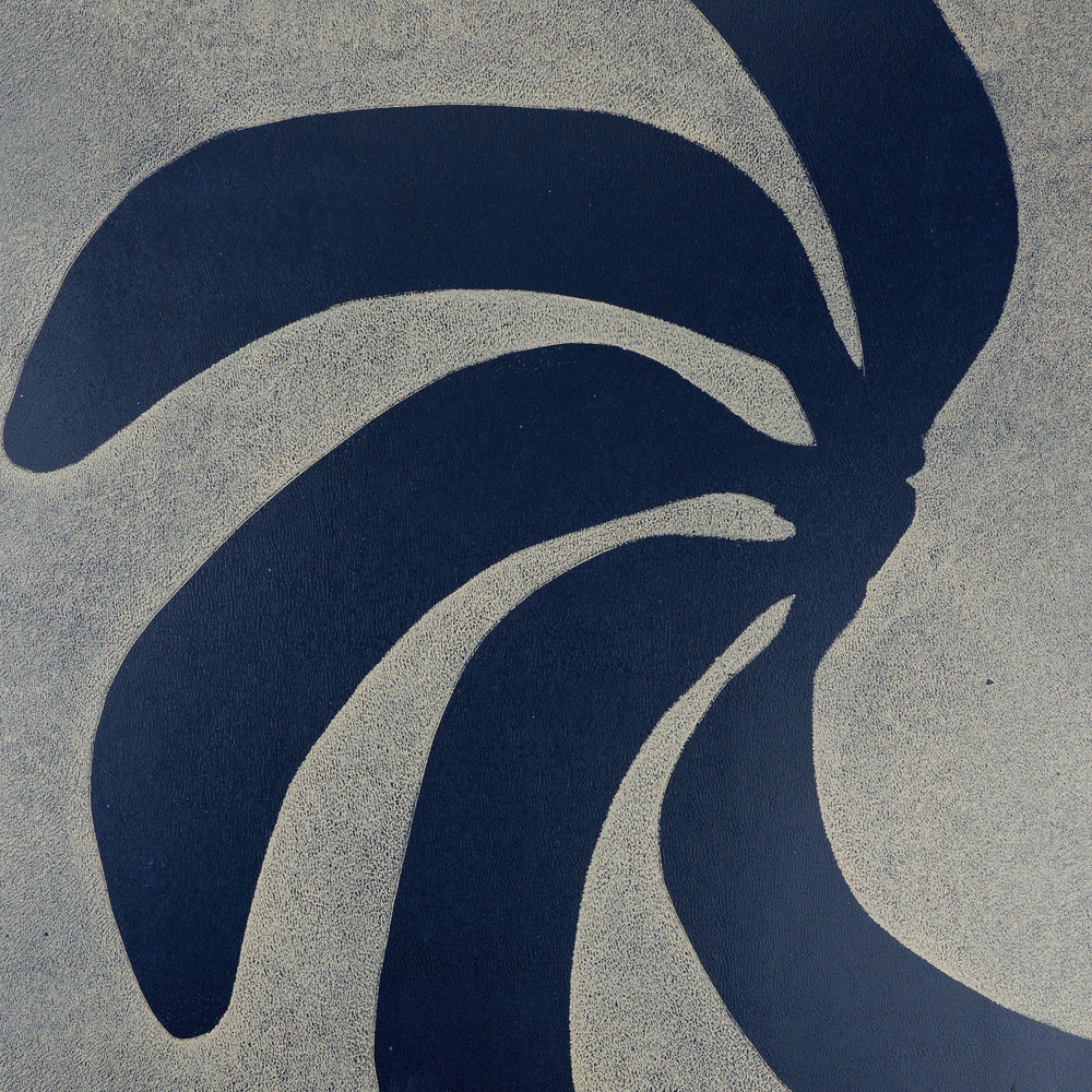 Handmade wall art with denim blue bananas I Handmade poster Enkel Art Studio