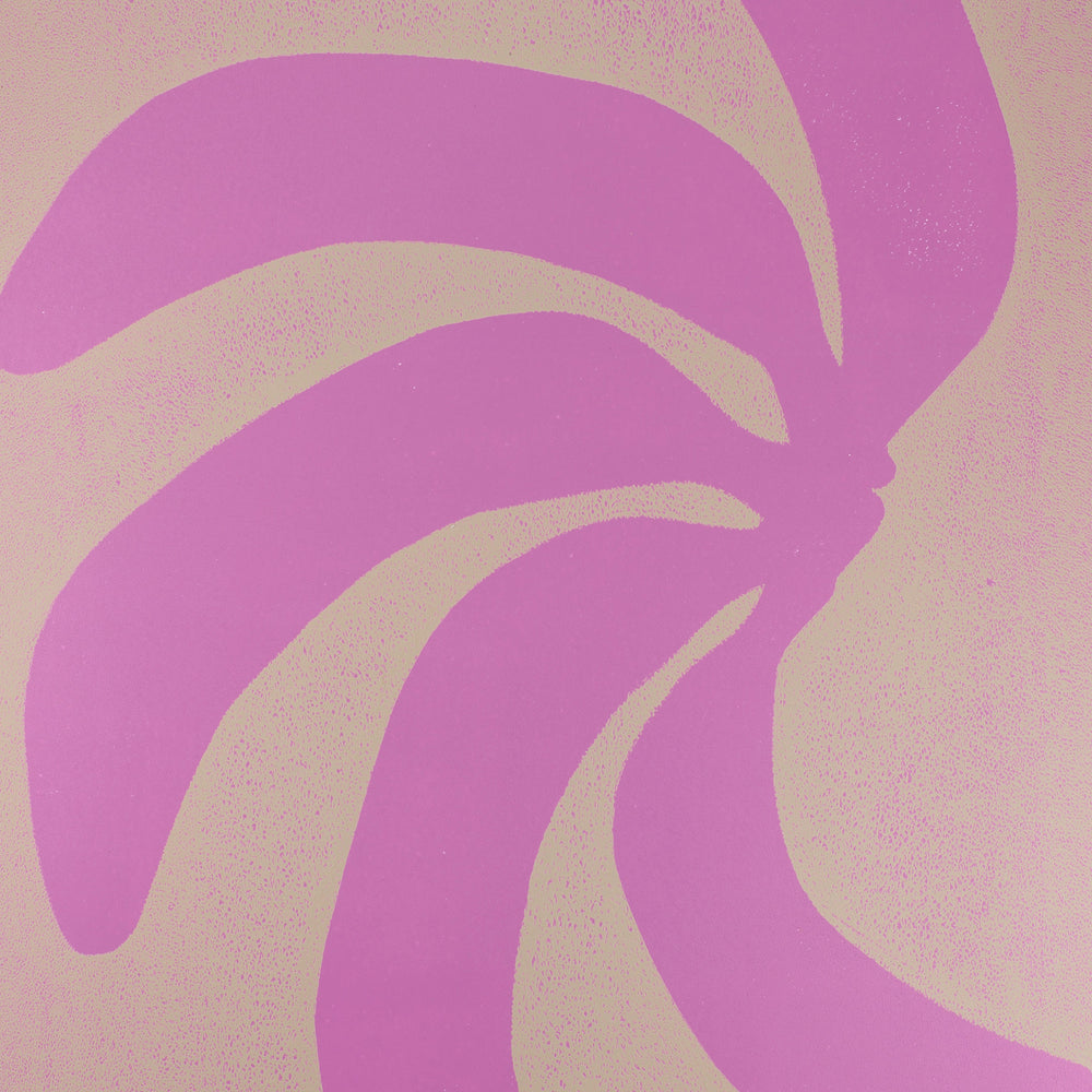 Handmade wall art with lilac bananas I Handmade poster Enkel Art Studio