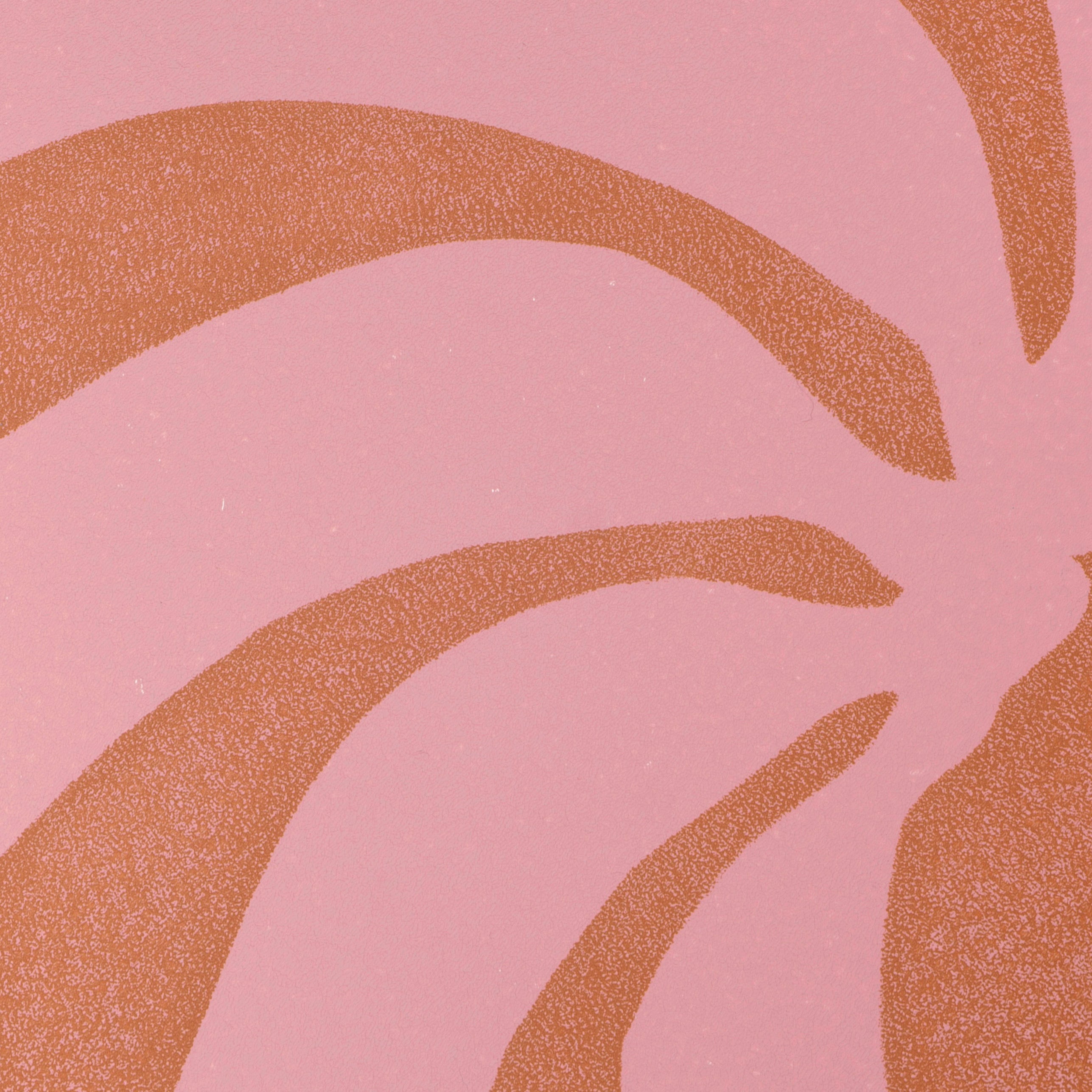 Bohemian wall decoration in terracotta & soft pink| monoprint | Enkel Art Studio