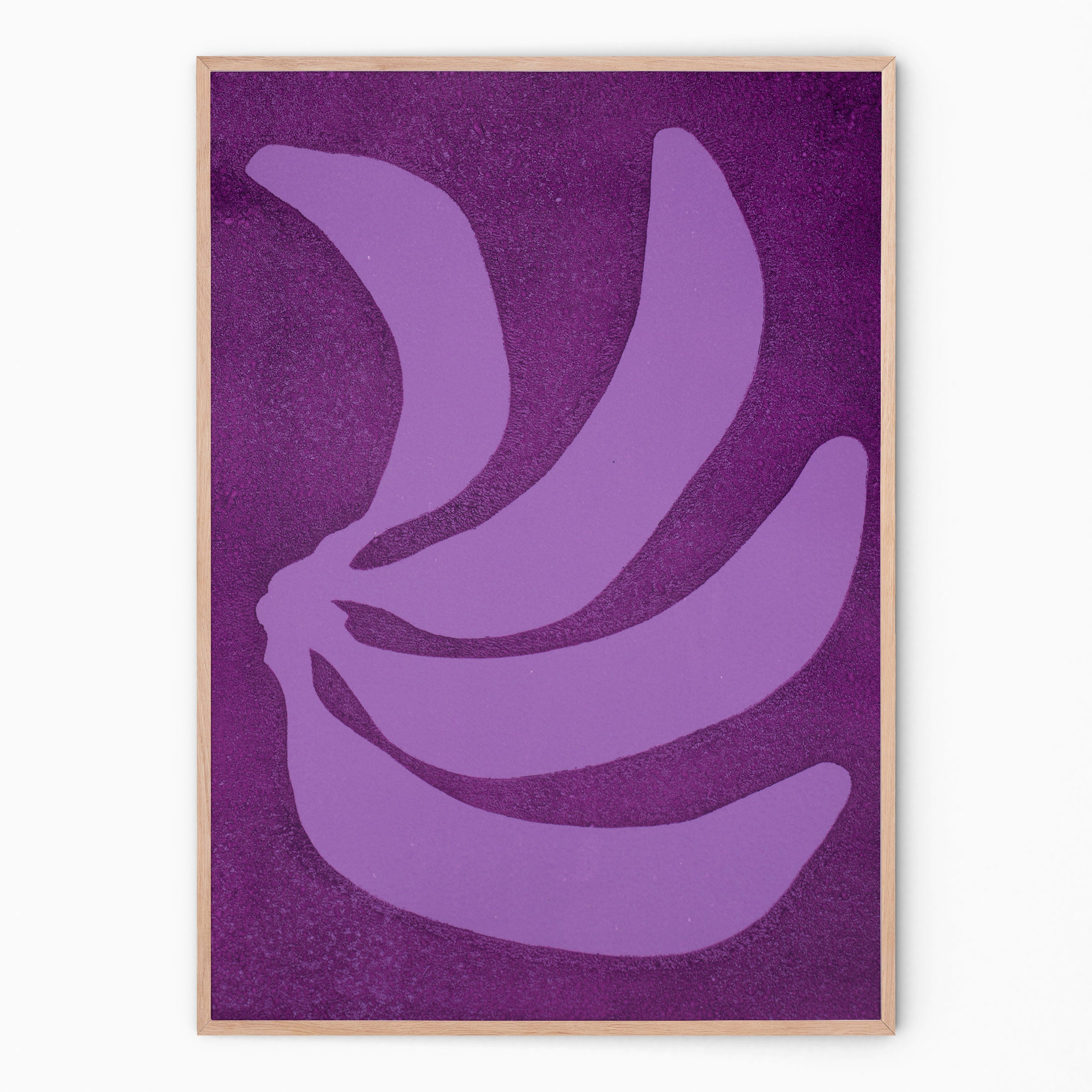 Colorful wall art in purple I Handmade poster Enkel Art Studio